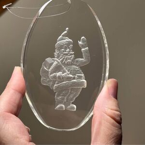 Vintage 1976 Ball A Medley of Carols Santa Acrylic Christmas Ornament Box